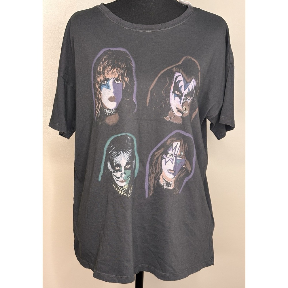 Tailgate American Eagle Black Kiss Short Sleeve Band T Shirt Size Small